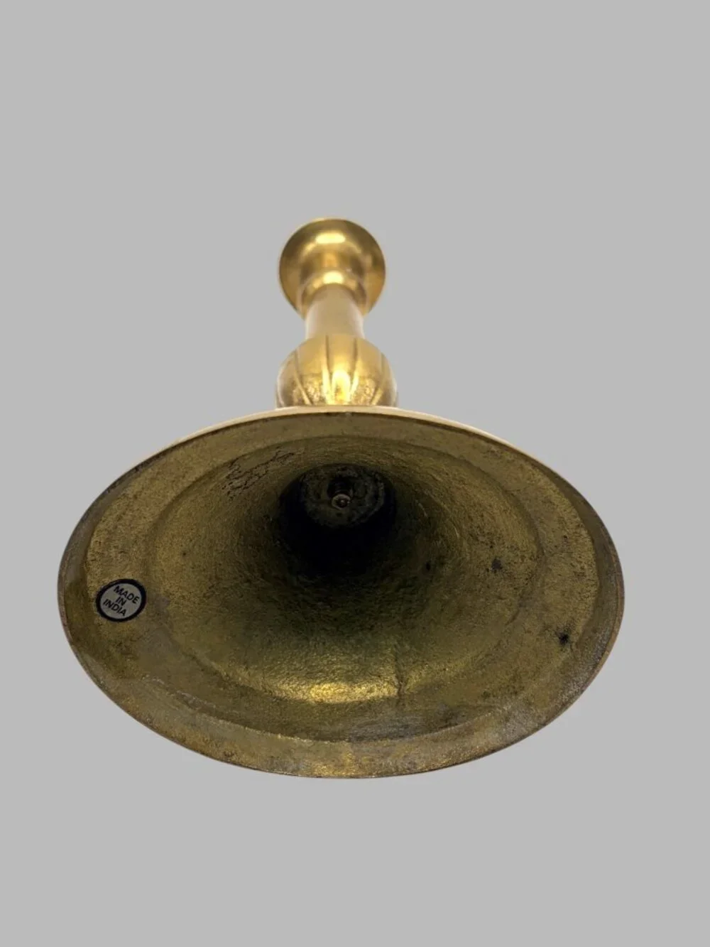 Vintage Brass Candlestick Holder 11.75” Tall Made in India Traditional Decor